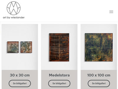 Webredaktör portfolio Art by Wieslander